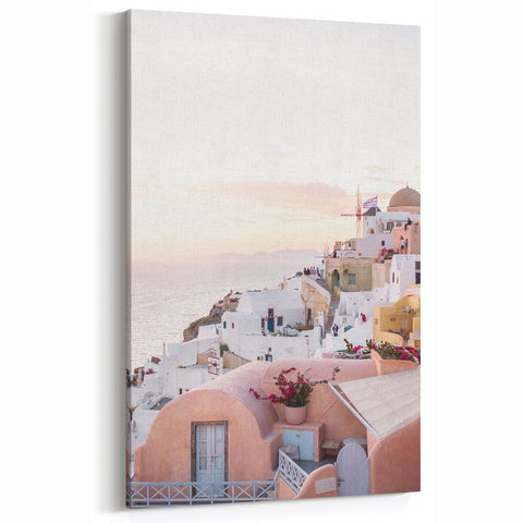 Santorini Sunset - Summer Wall Art with Mediterranean Charm