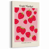 Fruit Wall Decor – Strawberry Market Art Print for Kitchen