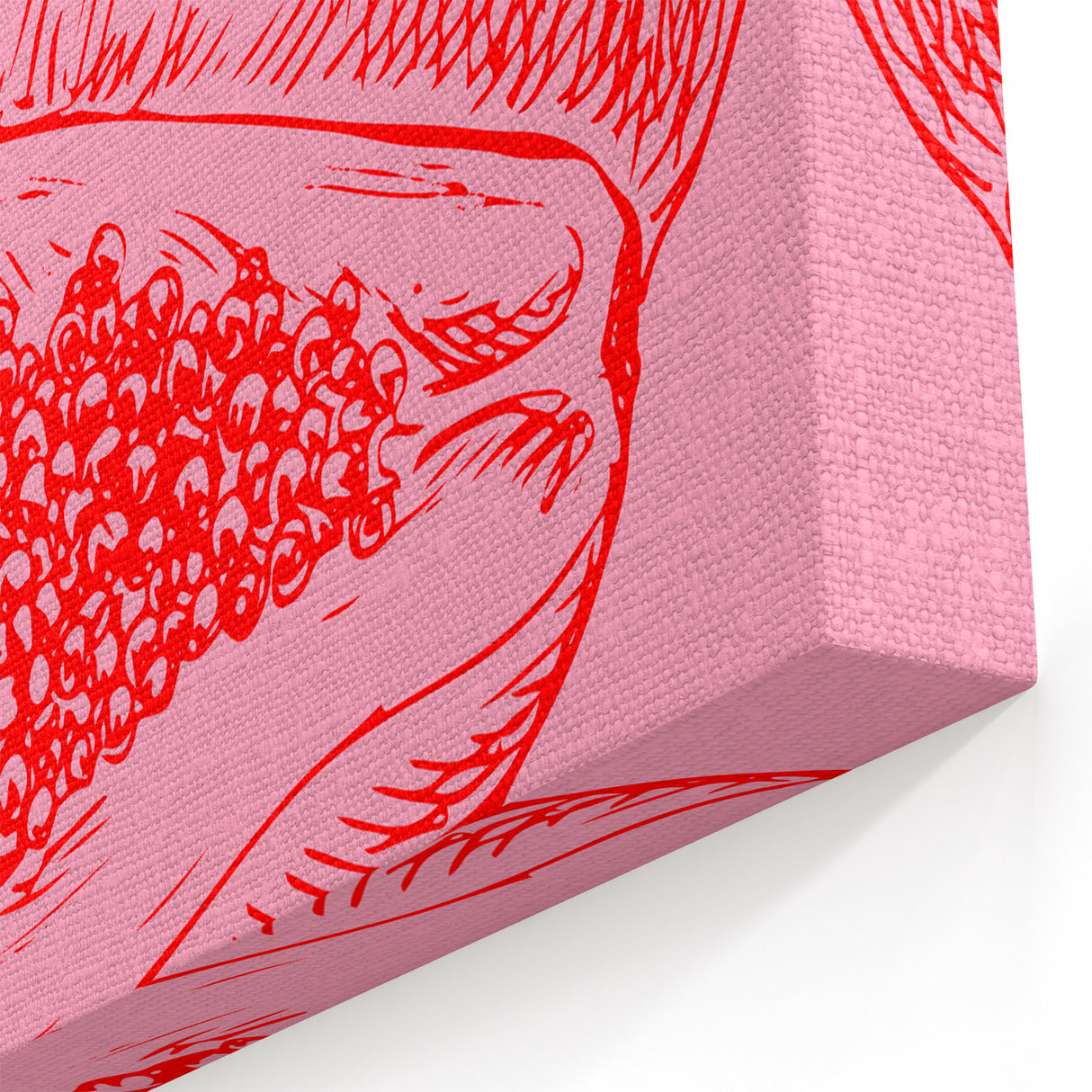 Fruit Canvas Art – Minimalist Papaya Line Art for Kitchen