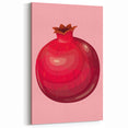 Fruit Canvas Art – Bold Pomegranate Illustration Print