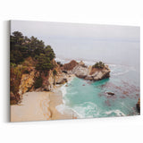 Secluded Waterfall Cove - Summer Wall Art for Coastal Décor