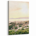Golden Beach Sunset - Summer Wall Art with Wildflowers