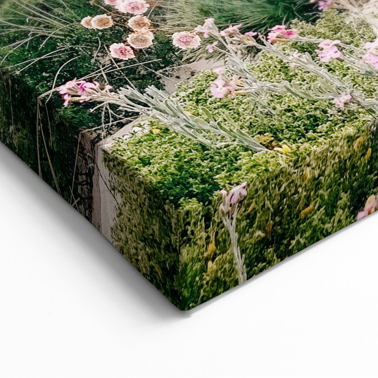 Golden Beach Sunset - Summer Wall Art with Wildflowers