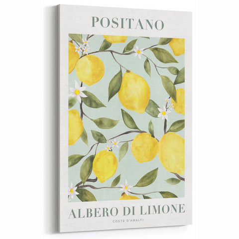 Fruit Canvas Art – Positano Lemon Tree Botanical Print