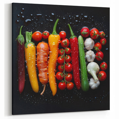 Fruit Wall Decor – Vibrant Fresh Vegetables Food Art Print