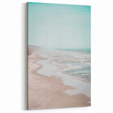 Misty Coastal Shoreline - Summer Wall Art for Tranquil Décor
