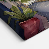 Mexican Party Wall Art - Colorful Street with Papel Picado Banners