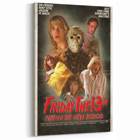 Retro Friday the 13th Poster Art - Vintage Horror Movie Prints