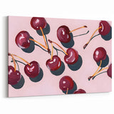 Cherry Fruit Wall Art – Elegant Kitchen Fruit Canvas Print