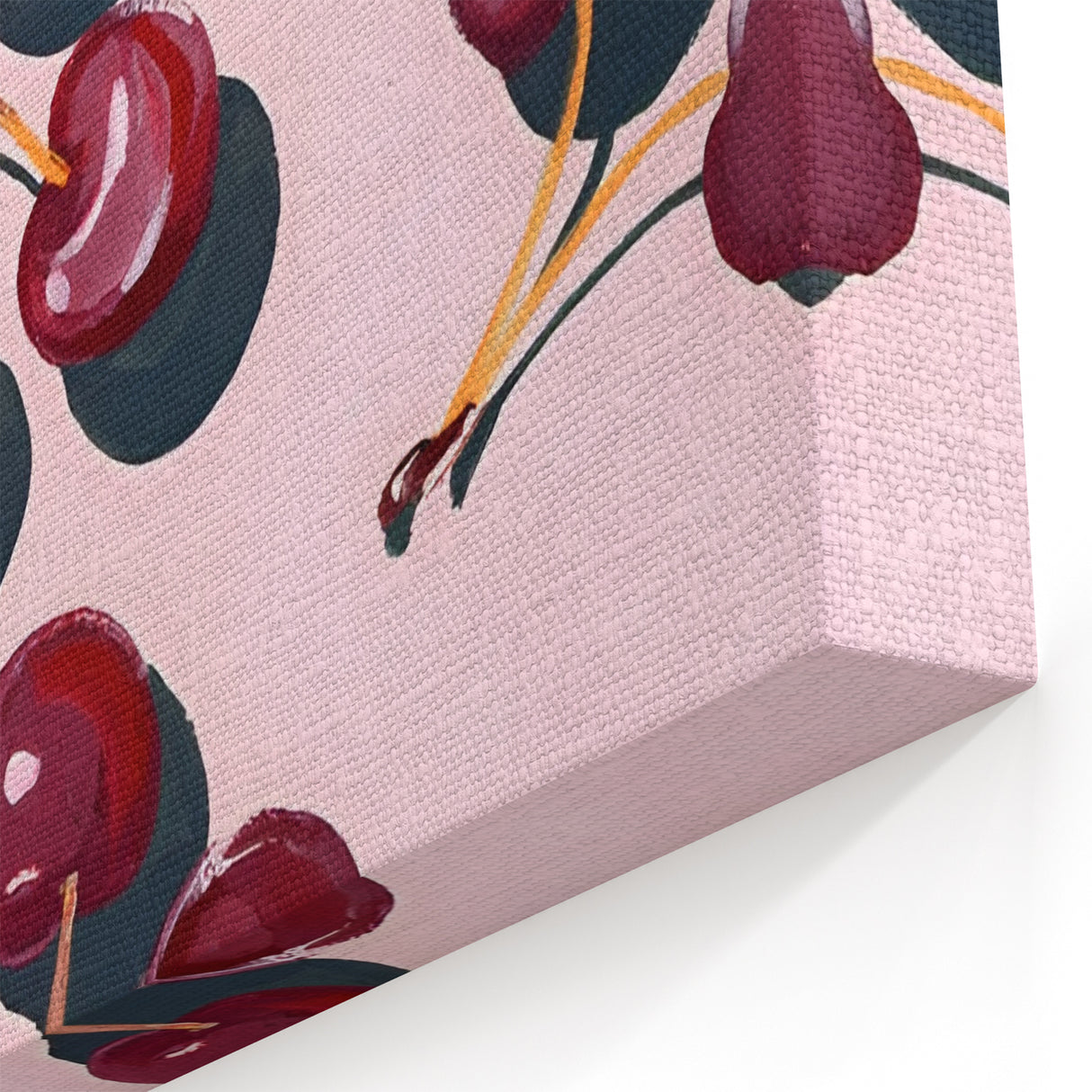Cherry Fruit Wall Art – Elegant Kitchen Fruit Canvas Print