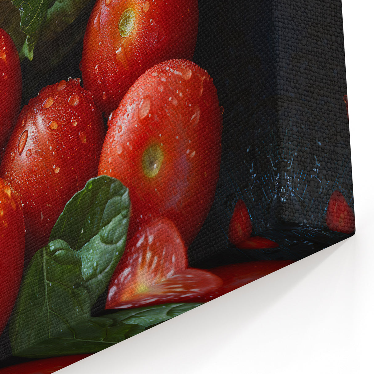 Fresh Tomato & Greens Wall Art – Kitchen Fruit Canvas Print