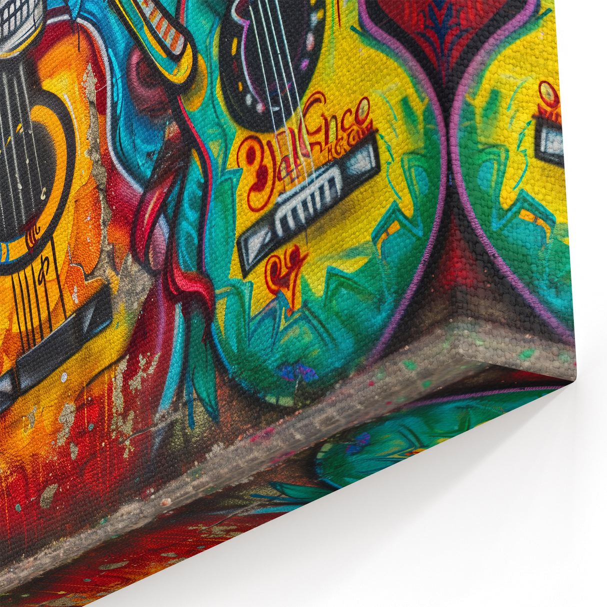 Colorful Cinco de Mayo Wall Art - Mexican Fiesta Skeleton Guitarists