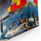 Retro Jaws 3 Poster Art - Vintage Shark Horror Movie Prints