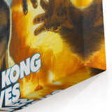 Retro King Kong Lives Poster Art - Vintage Monster Movie Prints