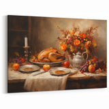 Elegant Thanksgiving Wall Art - Festive Harvest Canvas Decor