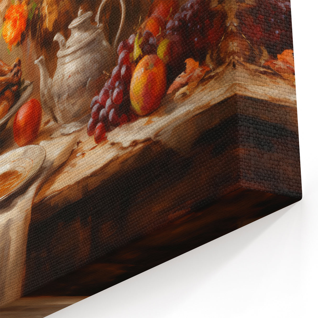 Elegant Thanksgiving Wall Art - Festive Harvest Canvas Decor