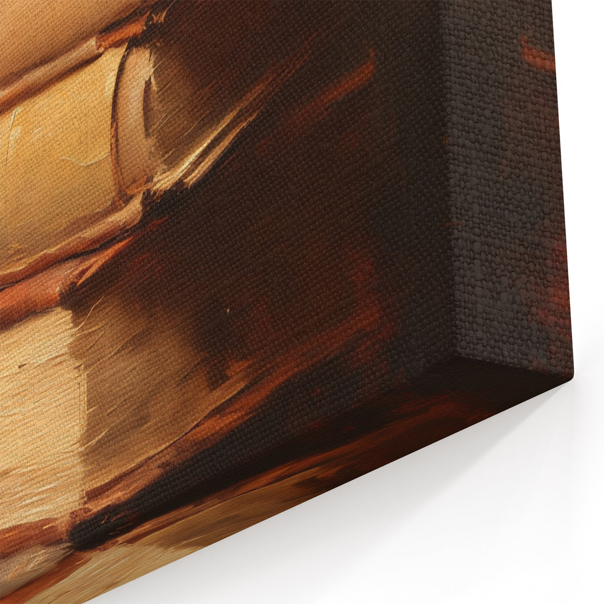 Vintage Fall Wall Art - Rustic Books & Autumn Leaves Canvas