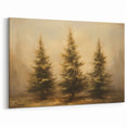 Rustic Pine Trees - Thanksgiving Wall Hangings Canvas