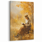 Autumn Reading Scene - Thanksgiving Wall Hangings Print