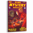 Vintage Magazine Cover Art - Dime Mystery Magazine Retro Print