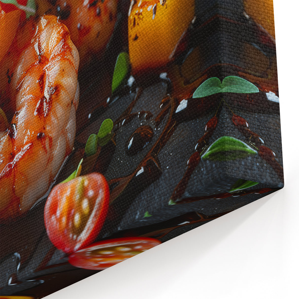 Grilled Shrimp Dish Wall Art - Kitchen Wall Art Food Wall Art