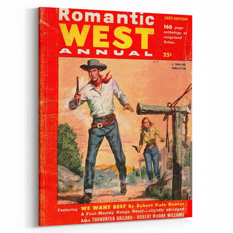 Romantic West Vintage Magazine Cover Art – Retro Wall Decor