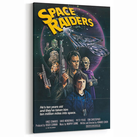Retro Wall Art - Space Raiders Movie Poster - 80s Sci-Fi Vintage Prints