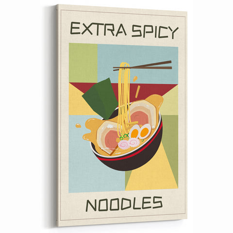 Extra Spicy Noodles Wall Art - Kitchen Wall Art Food Wall Art