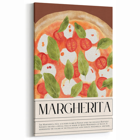 Margherita Pizza Wall Art - Kitchen Wall Art Food Wall Art