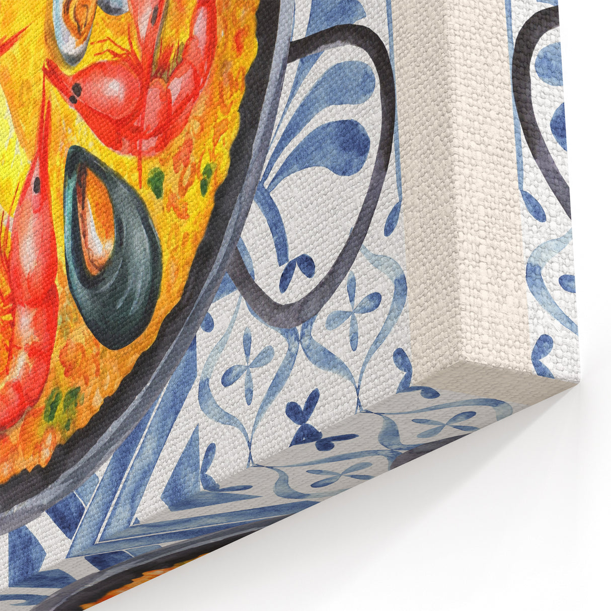 Paella Seafood Dish Wall Art - Kitchen Wall Art Food Wall Art