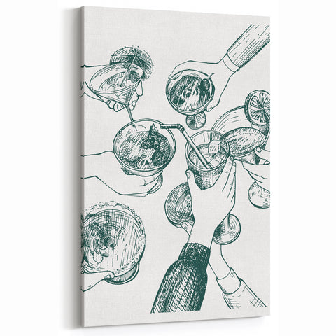 St. Patrick’s Day Wall Art – Irish Cocktail Sketch for Festive Decor