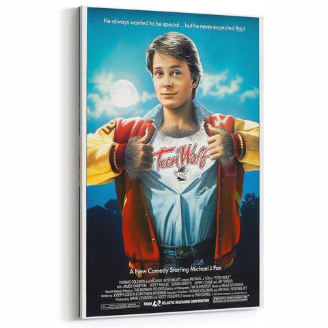 Retro Wall Art - Teen Wolf Movie Poster - 80s Vintage Art Prints