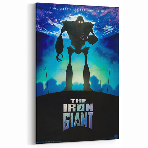 Retro Wall Art - The Iron Giant Movie Poster - 90s Animated Film Art