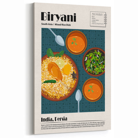 Biryani Dish Wall Art - Kitchen Wall Art Dining Room Decor