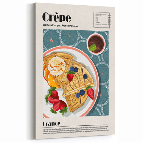 French Crêpes Wall Art - Kitchen Wall Art Dining Room Decor