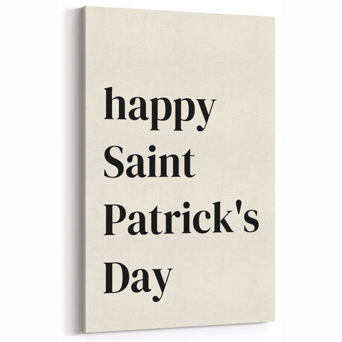 St. Patrick’s Day Wall Art - Minimalist Irish Typography Print