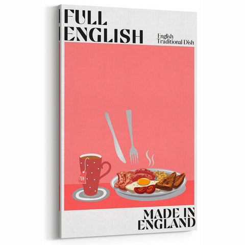 Full English Breakfast Wall Art - Kitchen Wall Art Dining Decor