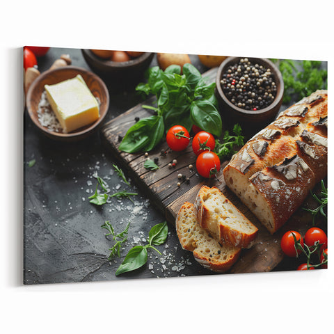 Rustic Bread Wall Art - Kitchen Wall Art Dining Room Decor