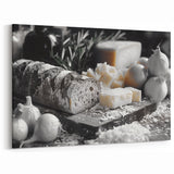 Black and White Bread Wall Art - Kitchen Wall Art Dining Decor