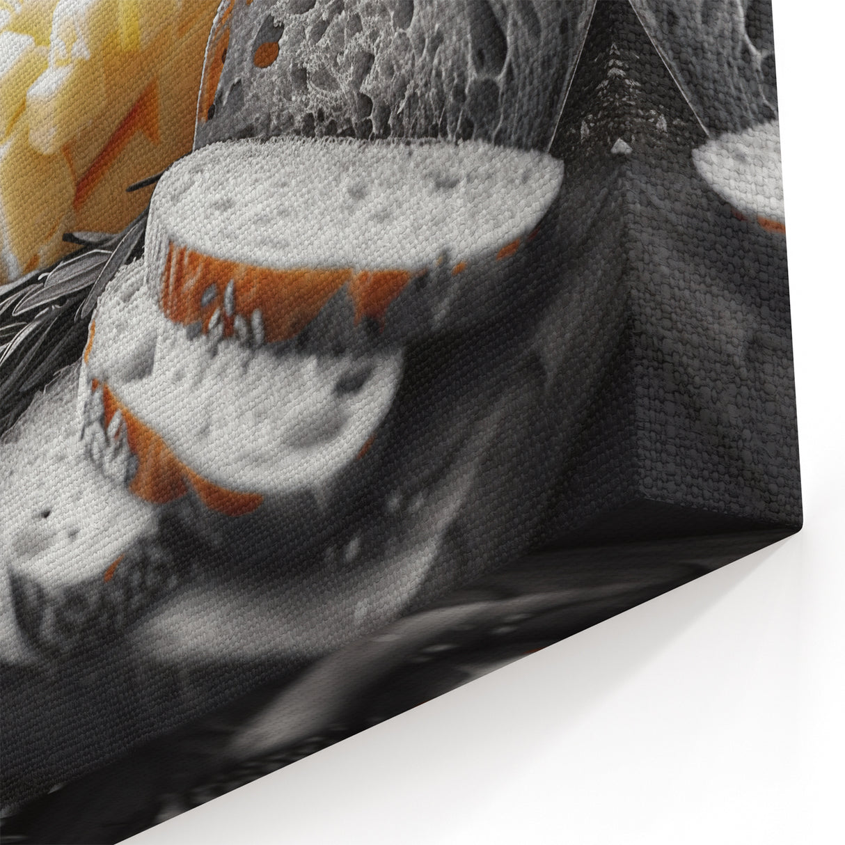 Rustic Bread and Cheese Wall Art - Black and White Kitchen Decor