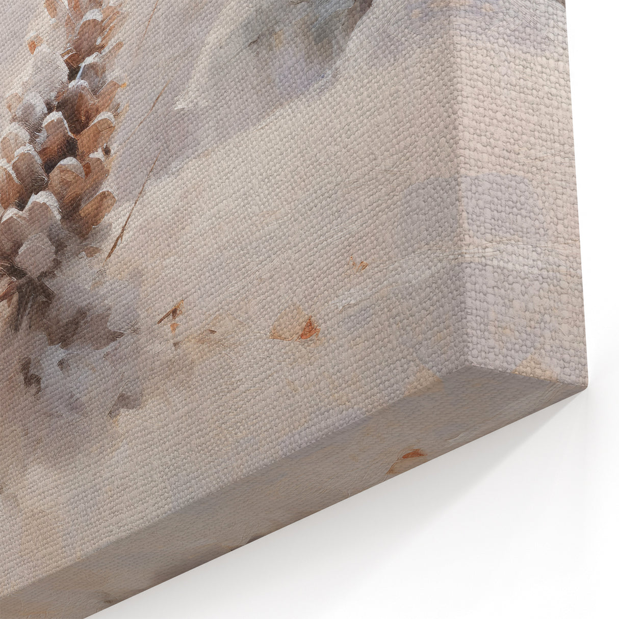 Snowy Pinecones Christmas Wall Art – Winter Holiday Decor