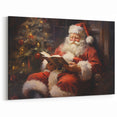 Santa’s Holiday Retreat – Cozy Christmas Canvas Art