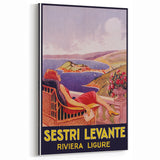 Vintage Sestri Levante Poster – Retro Italian Riviera Travel Art