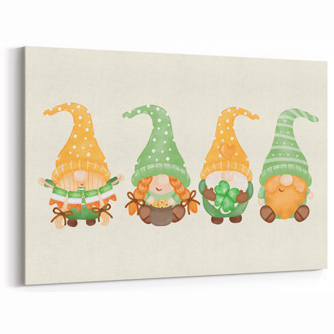 St. Patrick’s Day Gnomes - Irish Shamrock Wall Art