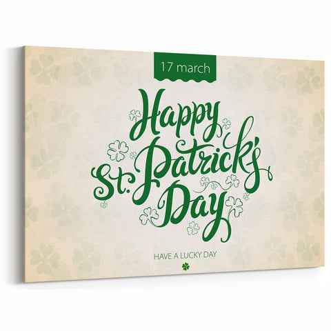 Happy St. Patrick’s Day - Irish Shamrock Wall Art