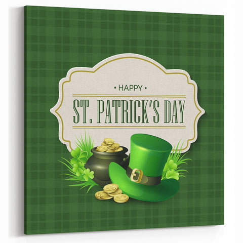 Lucky St. Patrick’s Day Wall Art - Leprechaun Gold Print