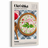 Okroshka Dishes Wall Art - Russian Culinary Wall Decor for Kitchen