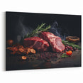 Steak Dishes Wall Art - Rustic Kitchen & Culinary Plate Wall Decor