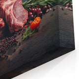 Steak Dishes Wall Art - Rustic Kitchen & Culinary Plate Wall Decor