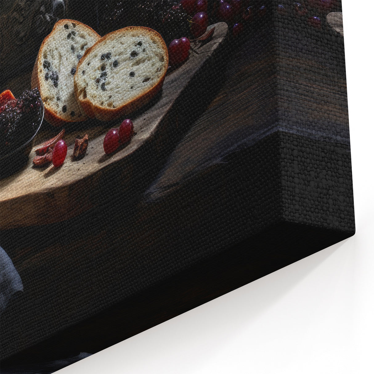 Rustic Bread Dishes Wall Art - Elegant Dining & Kitchen Decor